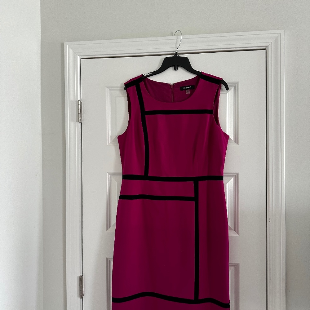Nine West Women’s Dress - Dark Pink and Black